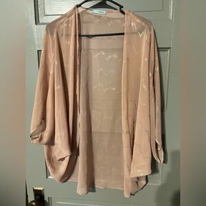 Sheer Pink Kimono Cardigan